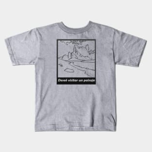 I want to visit a landscape Kids T-Shirt